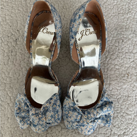 NWB J.Crew Collection in Liberty Misti Valeria Bow Bell d’Orsay Pumps Size 6 - Picture 3 of 9